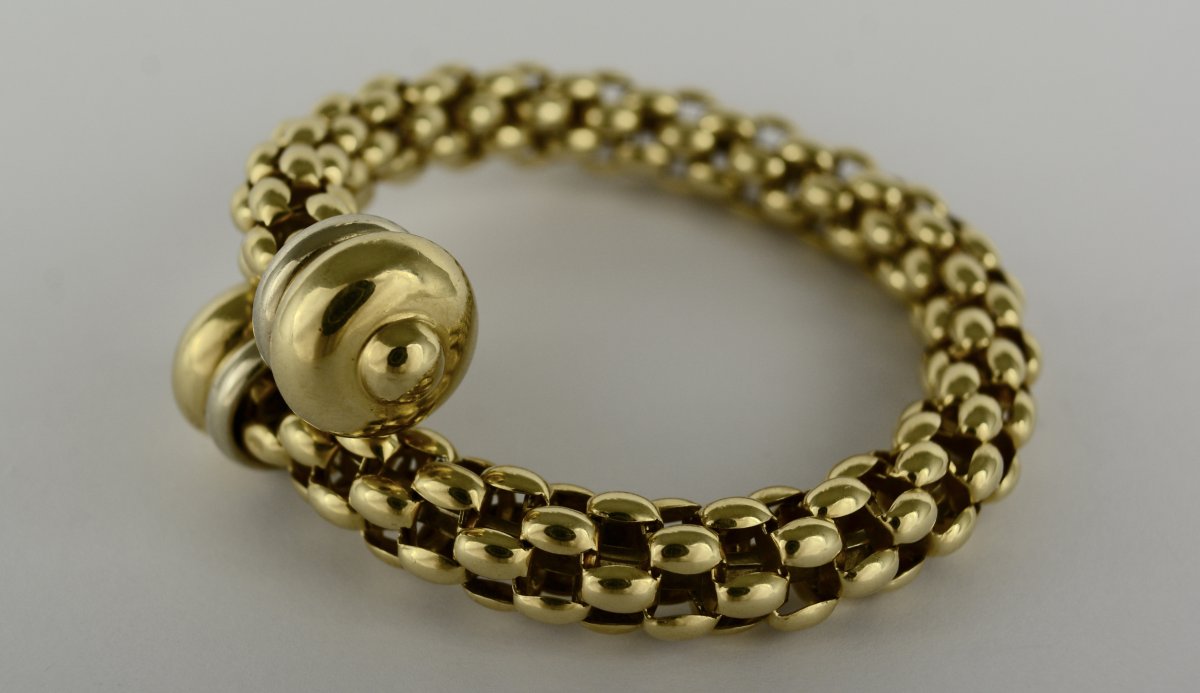 Bracelet  En Or Jeune Semi-rigide 18k-photo-4