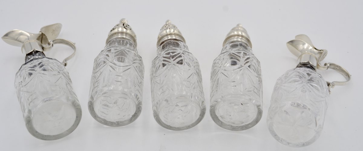 George III Silver Cruet Set, 1777 London -photo-7