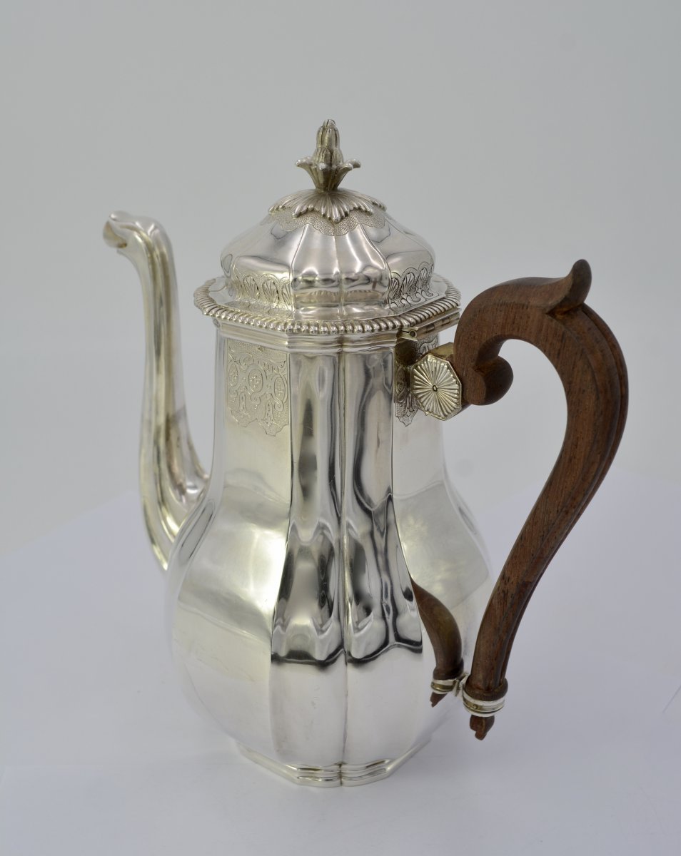 Silver Teapot, France XIXth Century Louis XIV Style-photo-3