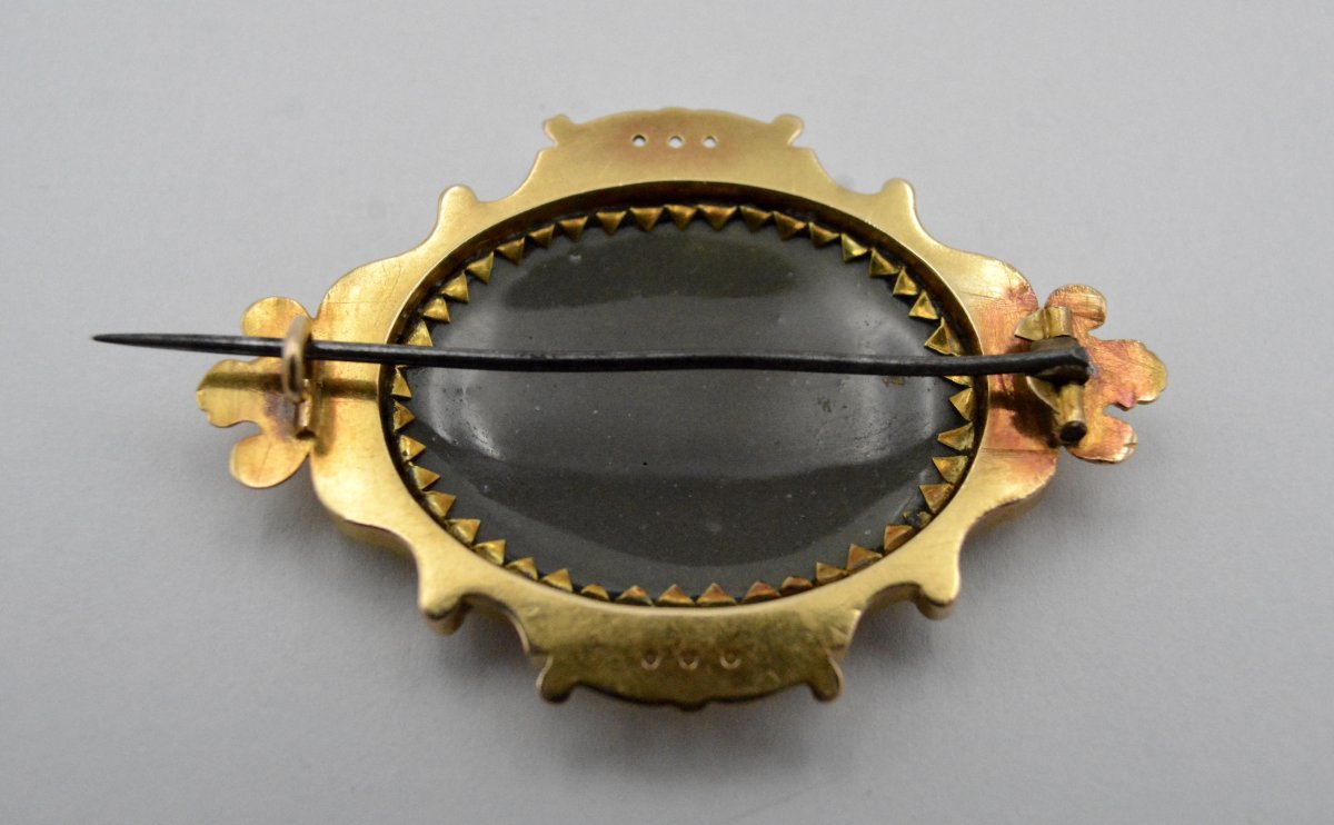 Broche En Or, Miniature,  France Vers 1809-1819-photo-2