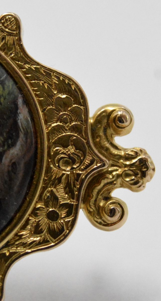 Broche En Or, Miniature,  France Vers 1809-1819-photo-4