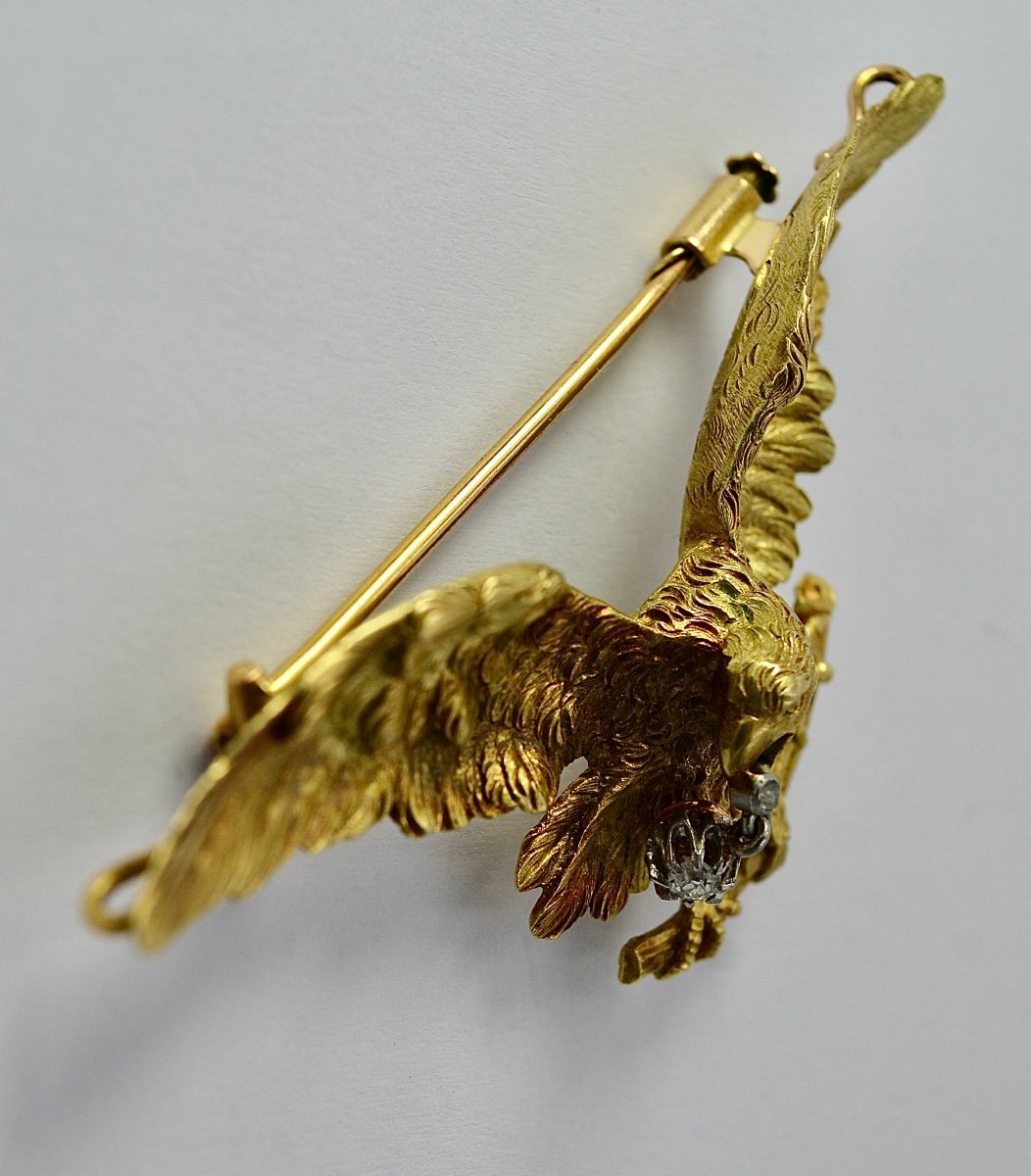 18k Gold Brooch XIX Century-photo-3