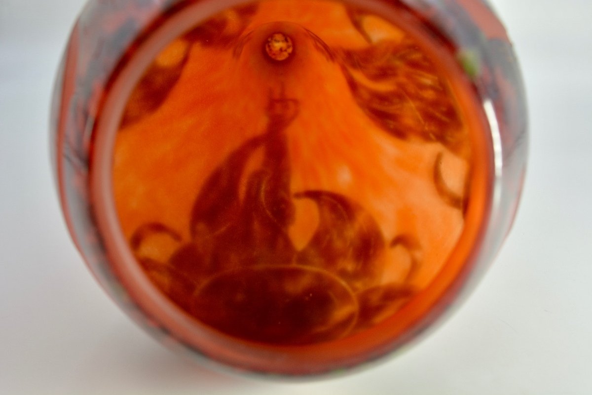 French Glass. Art Deco Vase Circa 1920-photo-4