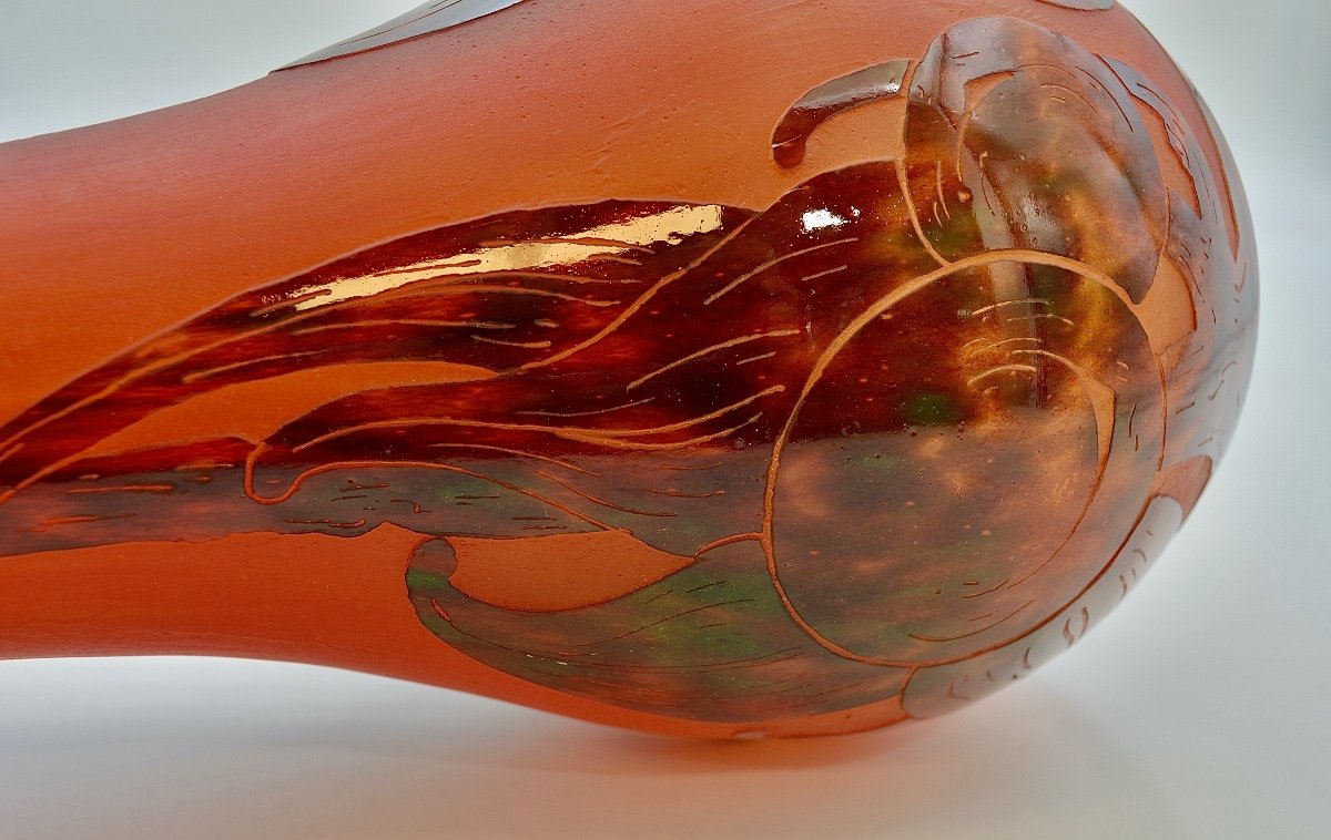 French Glass. Art Deco Vase Circa 1920-photo-7