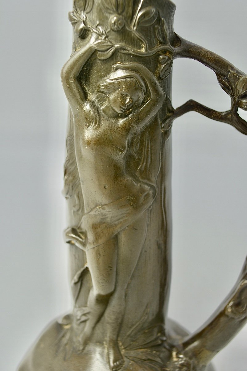 Art Nouveau. Vase étain Par Elsi Hering -photo-6