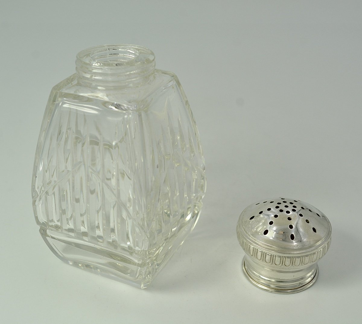 Glass And Silver Shaker France Circa 1900-photo-3