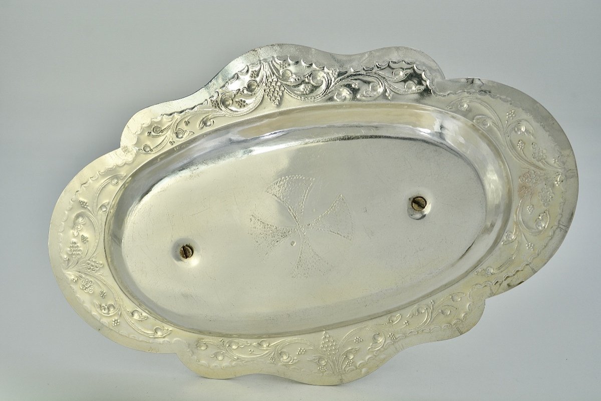 Cruets And Their Tray In Silver, France Around 1850 By Favier Orfèvre-photo-3