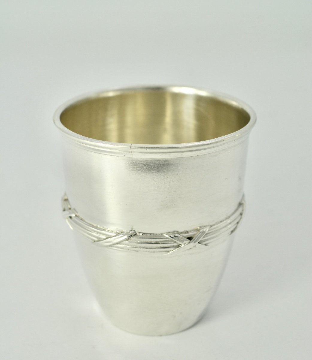 Timbale En Argent France Vers 1900 Par A Aucoc -photo-7