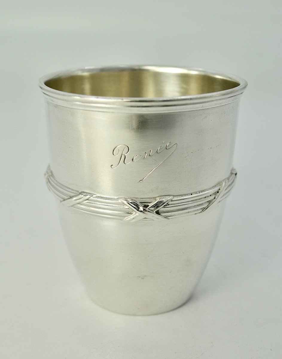 Timbale En Argent France Vers 1900 Par A Aucoc 