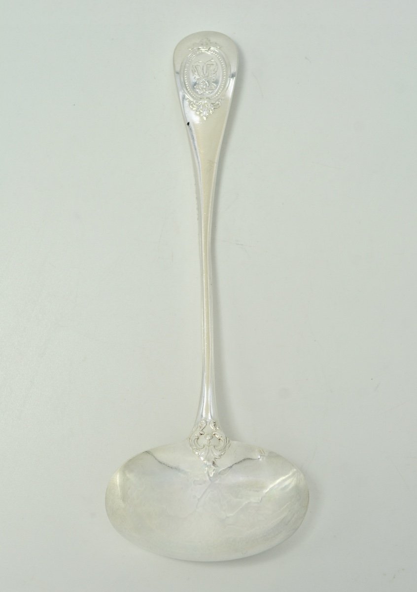 Sauce Spoon In Silver France Circa 1900-photo-3