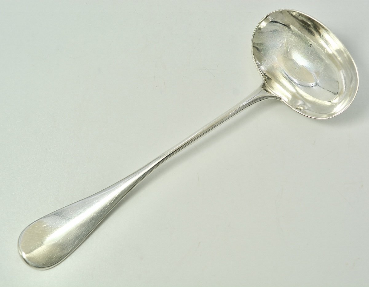 Sauce Spoon In Silver France Circa 1900-photo-1