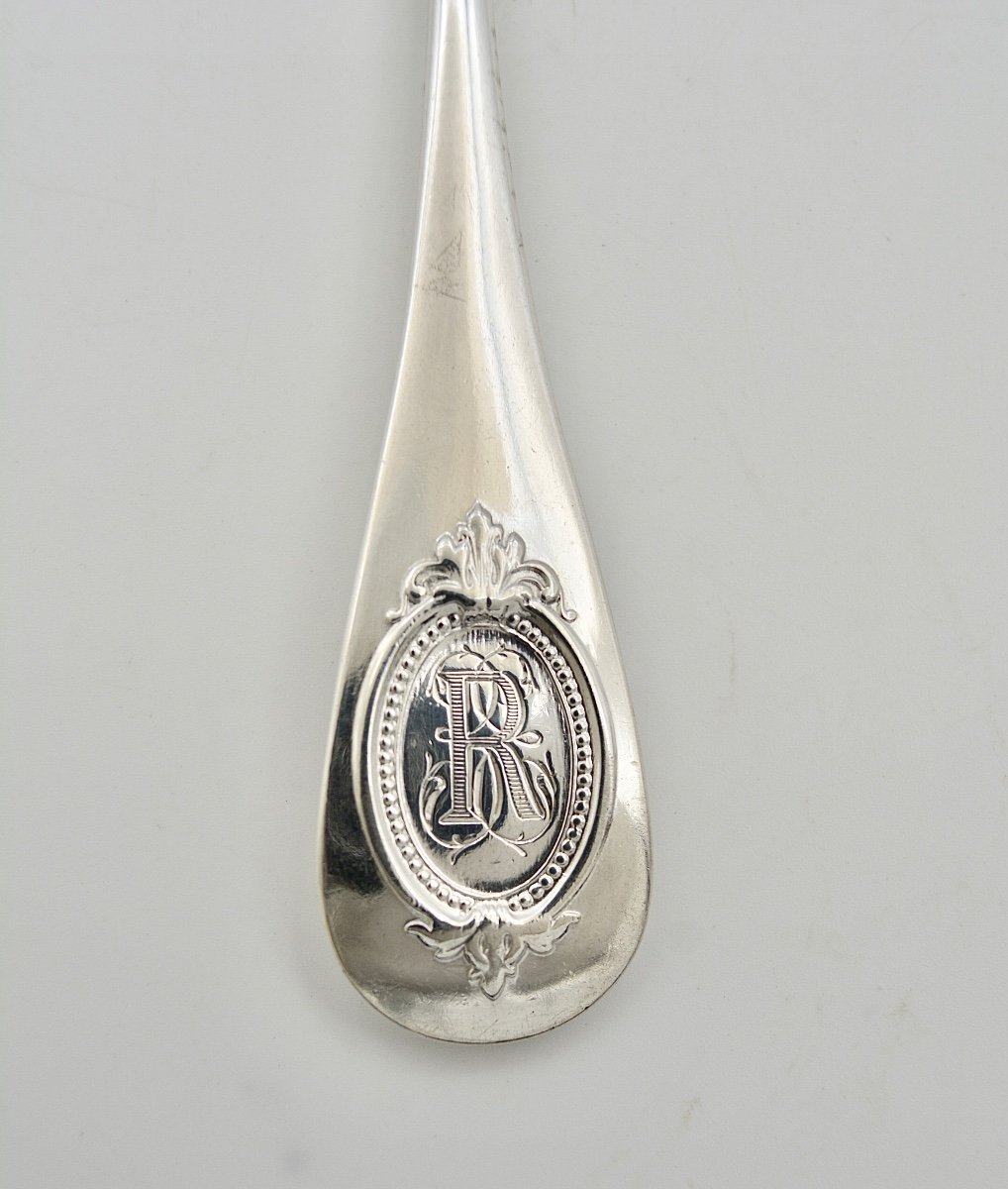 Sauce Spoon In Silver France Circa 1900-photo-3