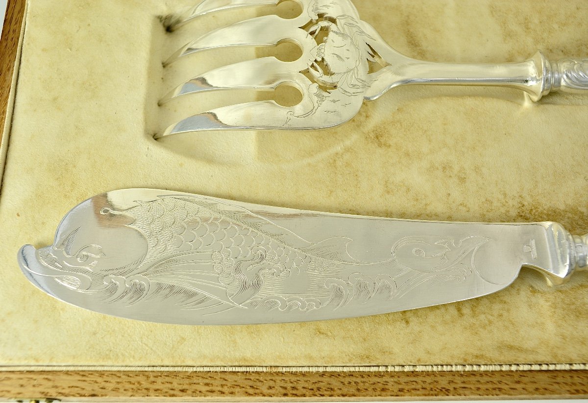 Christofle. Fish Service Cutlery/ Marly -photo-3