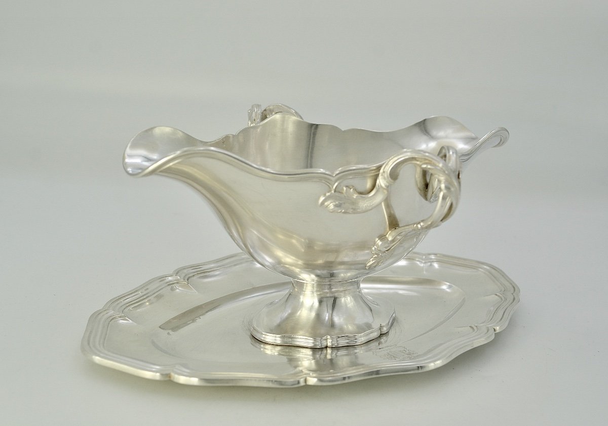 Sauceboat In Silver France By Victor Boivin Around 1897-photo-4