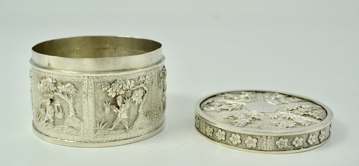 China / Hong Kong Silver Box Early Twentieth-photo-4