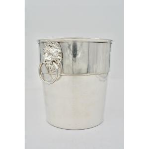 Christofle. Bottle Buckets In Silver Metal, France Circa 1930