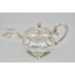 Silver Teapot France Circa 1832 By Veyrat Orfèvre