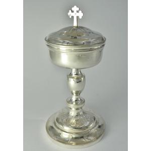 Ciborium In Silver, Europe Around 1850