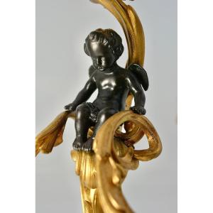 Paire De Candélabres En Bronze Doré, France Napoleon III