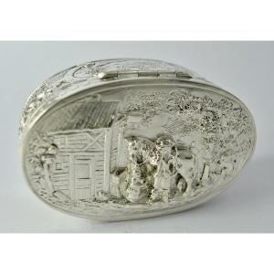 Oval Silver Box, Germany Circa 1900