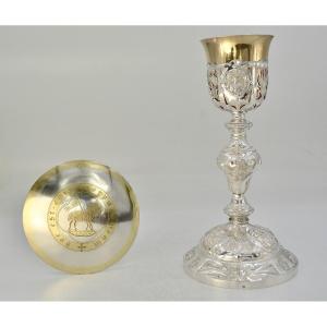 Chalice And Its Paten, Silver France 19th Century, By Favier Frères Goldsmith 