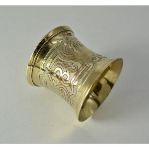 Russia Circa 1861. Napkin Ring In Gilt Silver. 