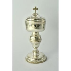 Travel Ciborium, Silver And Bronze France Early 19th Century 