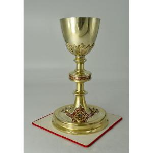 Silver Chalice Gilded By Bias Goldsmith, France Circa 1900