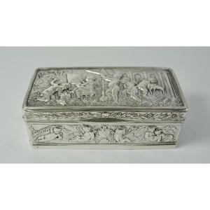 Silver Box, Putti Scenes, 19th Century 