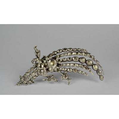 Brooch In Silver And Diamonds, Eighteenth Century