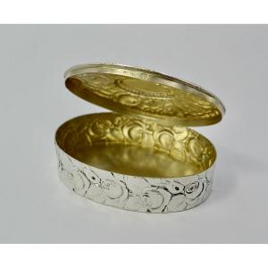 Oval Box In Silver Germany Circa 1900