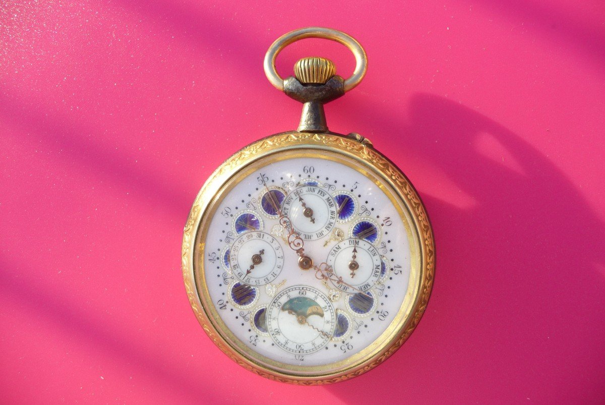 Astronomical Regulator Cartridge Watch, Circa 1900.