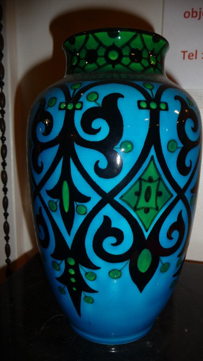 Sèvres: Sèvres Vase (art Deco) By Paul Millet, Circa 1930-photo-2