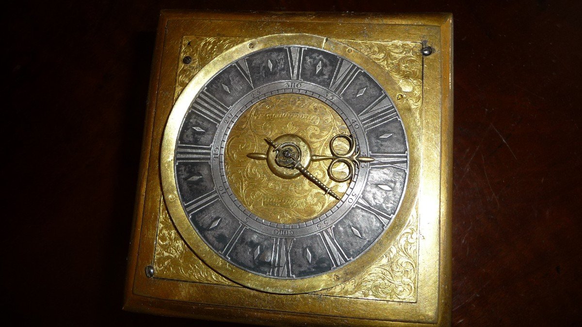 Exceptionnelle Pendule De Table XVIIème En Bronze Doré, De ( Frauenpreiss Johann à Dresden)-photo-2