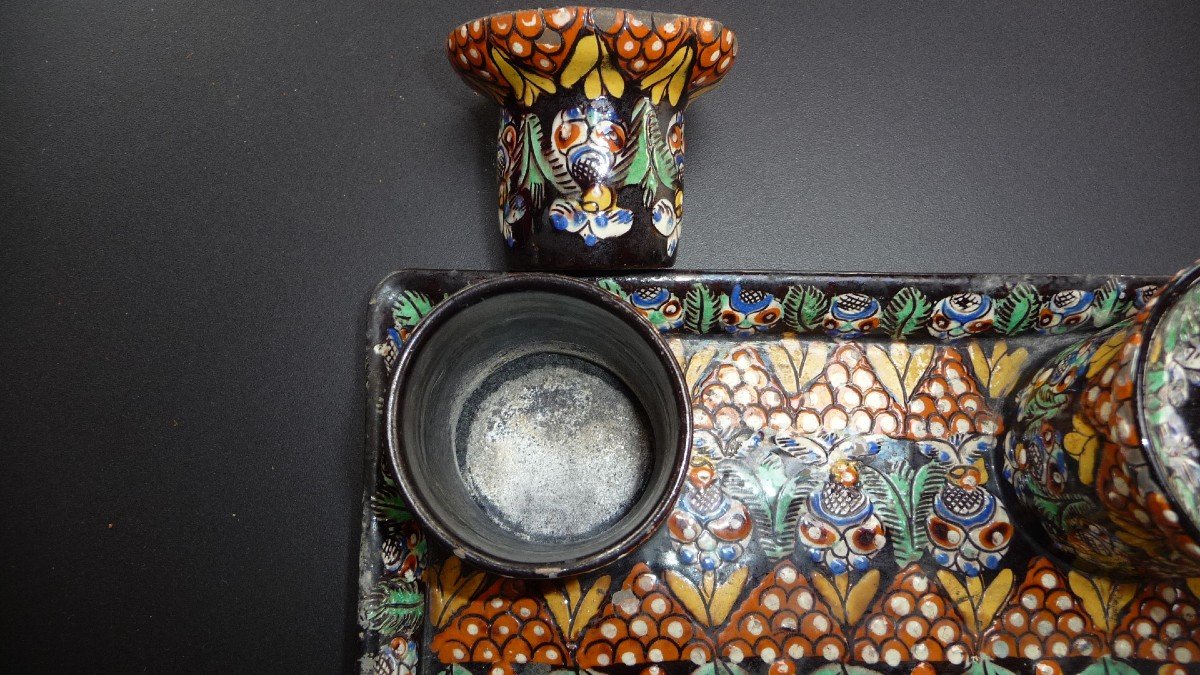 Ceramic Inkwell From Thun, 19th Century-photo-3