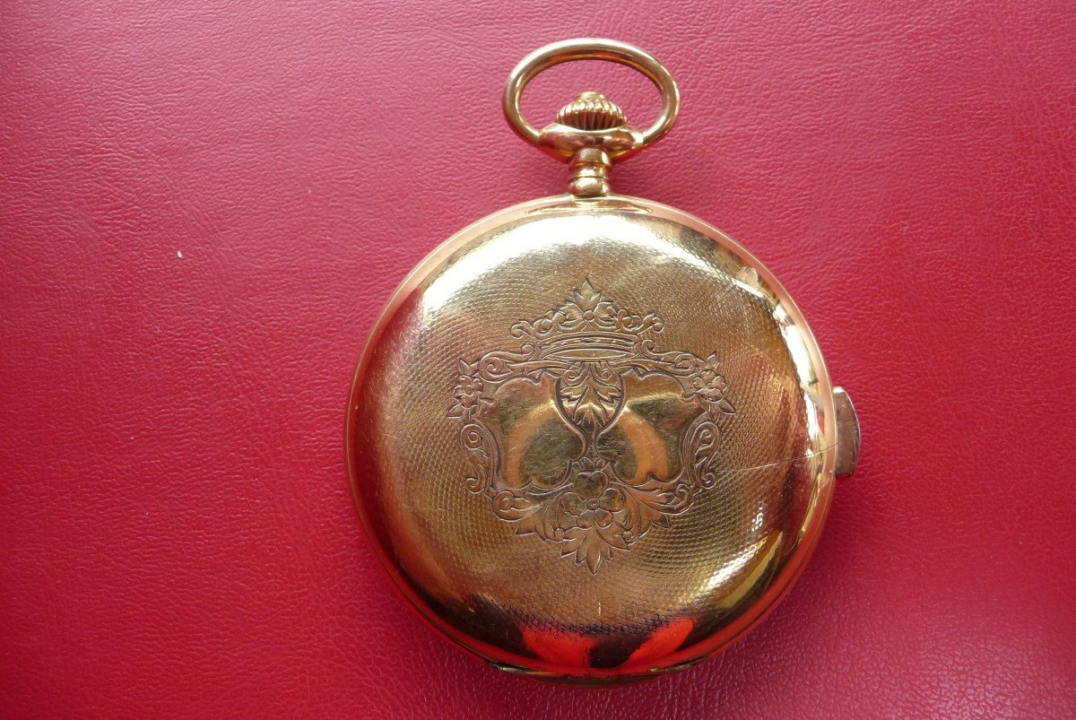 Importante Montre Savonnette à Sonnerie Des Heures Et Des Quarts De Marque (Hermosa), Vers 1900-photo-2