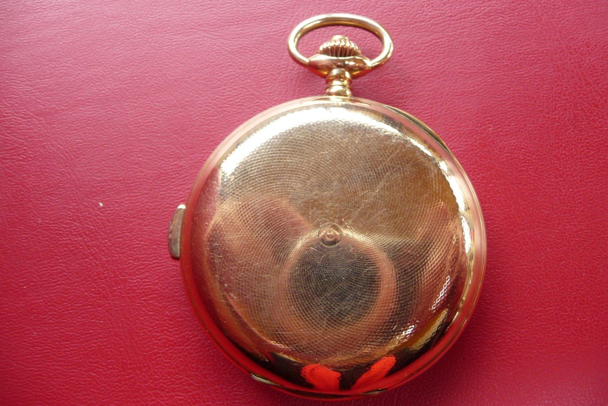 Importante Montre Savonnette à Sonnerie Des Heures Et Des Quarts De Marque (Hermosa), Vers 1900-photo-3