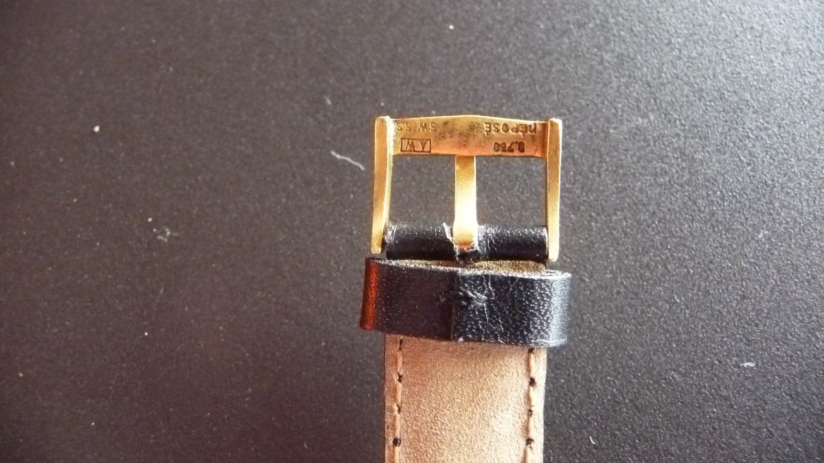 Very Rare Men's Gold Wristwatch Extra Flat Movement By Vacheron And Constantin, 1960s-photo-4