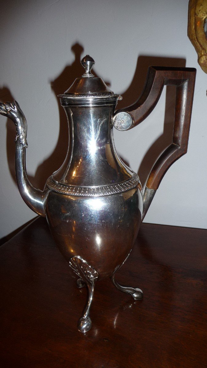 Large And Heavy Solid Silver Jug, From The First Empire Period. (circa 1805)-photo-4