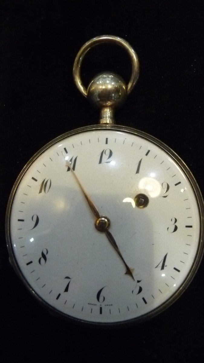 First Empire Silver Hour And Quarter Striking Watch From (reyst In Lyon) Circa 1800