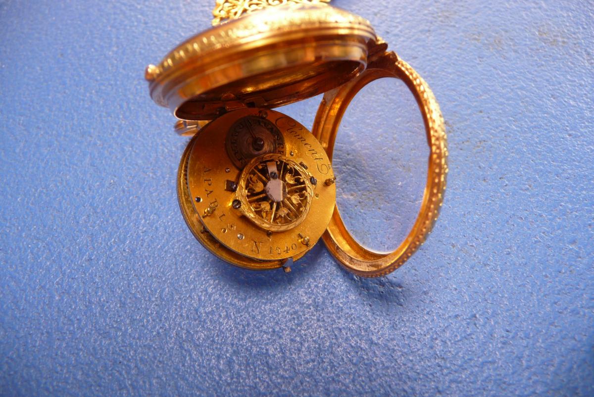 Louis XVI Chronograph With Chatelaine Signée Clément Paris, Vers 1780-photo-1