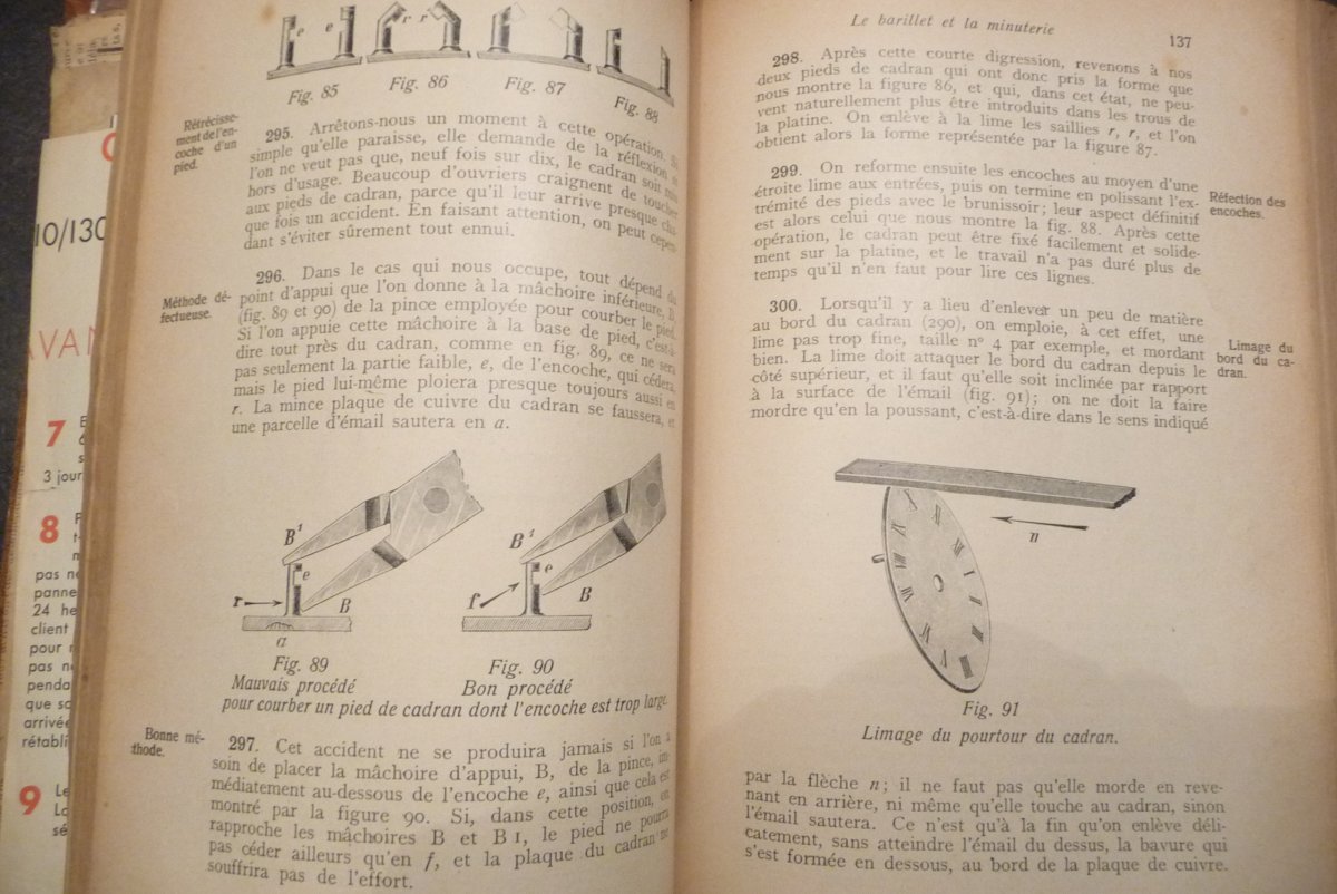l'Horloger à l'établi. Guide Pratique Du Réparateur Et Du Repasseur 6ème édition. 1916.-photo-4
