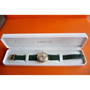 Zenith. Montre Bracelet Homme Mécanique En Or 18 Carats.