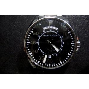 Hamilton Brand Steel Pilot Bracelet Watch With Automatic Movement