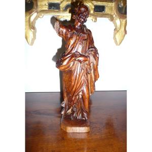 17th Century Wooden Statue (bearded Character) St Joseph?