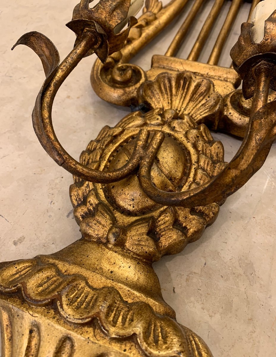 A Pair Of 20 Th  Century Italian Sconces-photo-2