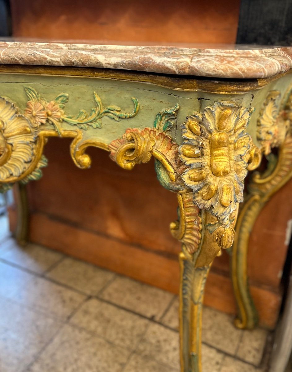 Italian Baroque Genoese Console, 18th Century -photo-1