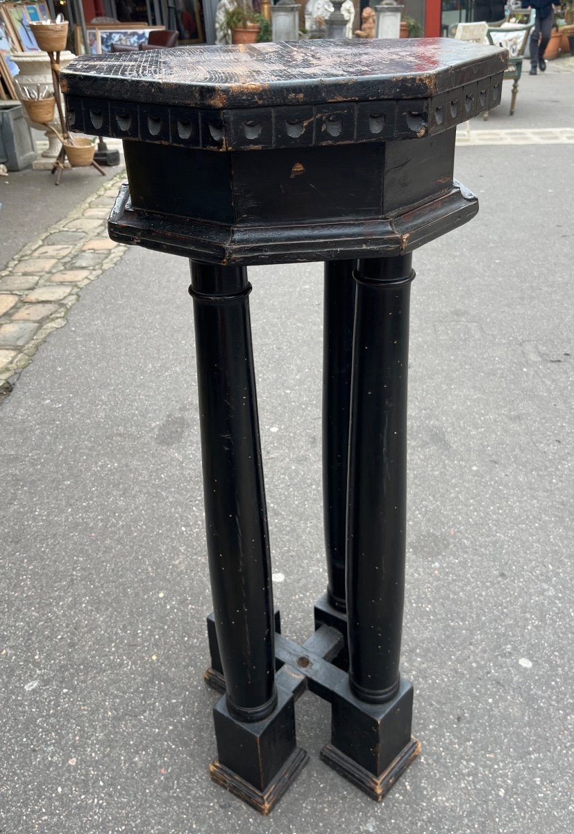 19th Century Blackened Wooden Saddle 