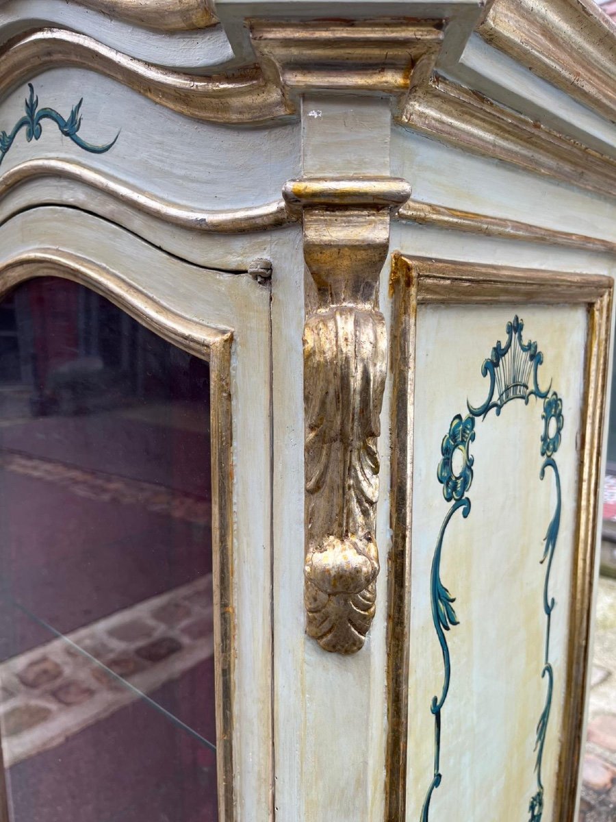 Pair Of Venetian-style Display Cabinets, Italy, Late 19th Century-photo-3