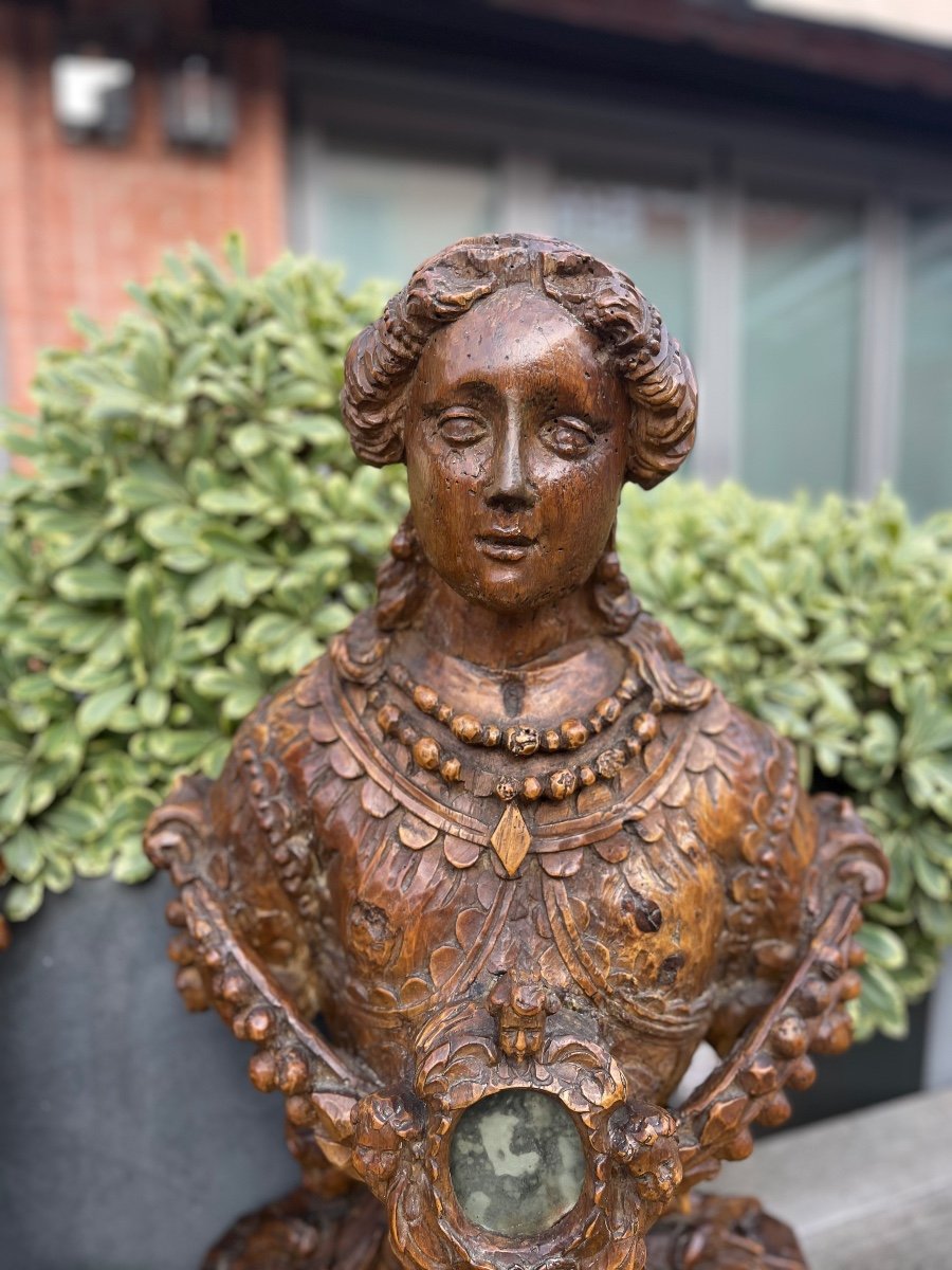 Pair Of Busts Of Ferdinand III And His Wife Eleanor Of Nevers-mantua, Early 18th Century-photo-1